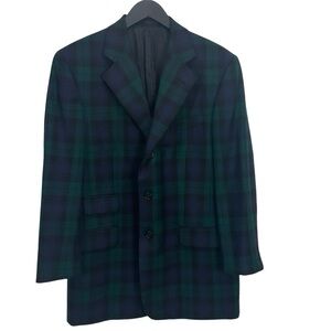 The J. Peterman Company Men’s Wool Tartan Blazer Size 40R